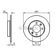 0 986 479 B40 BOSCH Тормозной диск