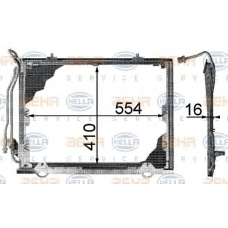 8FC 351 038-454 HELLA Конденсатор, кондиционер