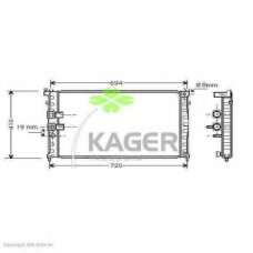 31-1451 KAGER Радиатор, охлаждение двигателя