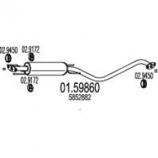 01.59860 MTS Средний глушитель выхлопных газов