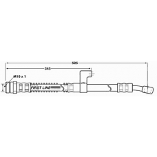 FBH7013 FIRST LINE Тормозной шланг