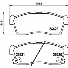 T2104 PAGID Комплект тормозных колодок, дисковый тормоз