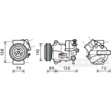 3700K616 VAN WEZEL Компрессор, кондиционер