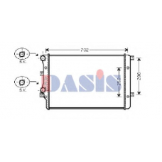 040021N AKS DASIS Радиатор, охлаждение двигателя