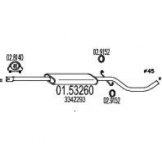 01.53260 MTS Средний глушитель выхлопных газов
