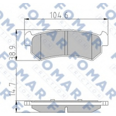 FO 929781 FOMAR ROULUNDS Комплект тормозных колодок, дисковый тормоз