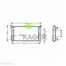 31-0431 KAGER Радиатор, охлаждение двигателя