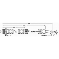 FBH7007 FIRST LINE Тормозной шланг