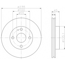 8DD 355 104-151 HELLA PAGID Тормозной диск