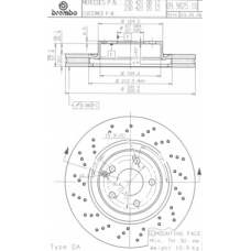 09.9825.10 BREMBO Тормозной диск