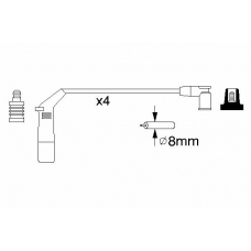 0 986 357 267 BOSCH Комплект проводов зажигания