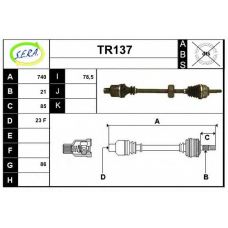 TR137 SERA Приводной вал