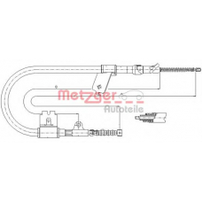 17.0074 METZGER Трос, стояночная тормозная система