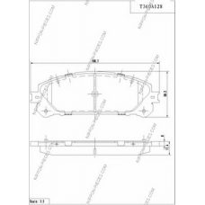 T360A128 NPS Комплект тормозных колодок, дисковый тормоз