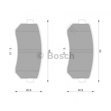 0 986 AB9 149 BOSCH Комплект тормозных колодок, дисковый тормоз