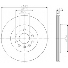 8DD 355 109-191 HELLA Тормозной диск