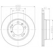 8DD 355 122-081 HELLA Тормозной диск