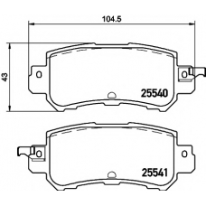 8DB 355 020-151 HELLA PAGID Комплект тормозных колодок, дисковый тормоз