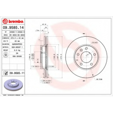 09.9585.14 BREMBO Тормозной диск