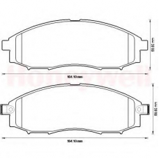 572551B BENDIX Комплект тормозных колодок, дисковый тормоз