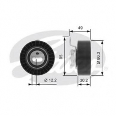 T41008 GATES Натяжной ролик, ремень грм