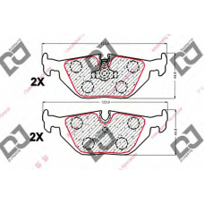 BP1881 DJ PARTS Комплект тормозных колодок, дисковый тормоз