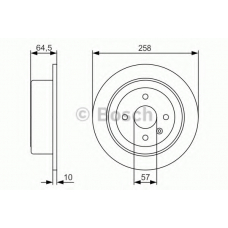 0 986 479 S75 BOSCH Тормозной диск