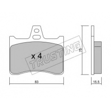 547.0 TRUSTING Комплект тормозных колодок, дисковый тормоз