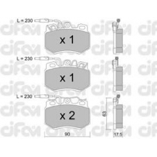 822-049-0 CIFAM Комплект тормозных колодок, дисковый тормоз