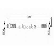 1 987 481 048 BOSCH Тормозной шланг