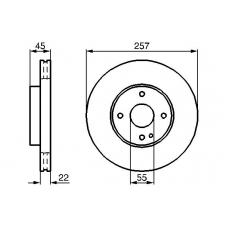 0 986 478 638 BOSCH Тормозной диск