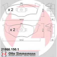 21866.150.1 ZIMMERMANN Комплект тормозных колодок, дисковый тормоз