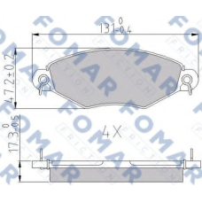 FO 688181 FOMAR ROULUNDS Комплект тормозных колодок, дисковый тормоз