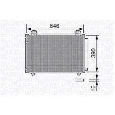 350203686000 MAGNETI MARELLI Конденсатор, кондиционер