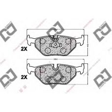 BP1187 DJ PARTS Комплект тормозных колодок, дисковый тормоз