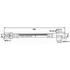 FBH6344 FIRST LINE Тормозной шланг