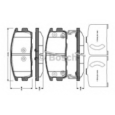 0 986 TB3 008 BOSCH Комплект тормозных колодок, дисковый тормоз