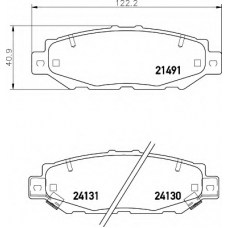 8DB 355 016-751 HELLA Комплект тормозных колодок, дисковый тормоз