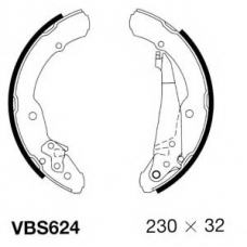 VBS624 MOTAQUIP Комплект тормозных колодок