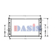 520350N AKS DASIS Радиатор, охлаждение двигателя