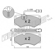 016.2 TRUSTING Комплект тормозных колодок, дисковый тормоз