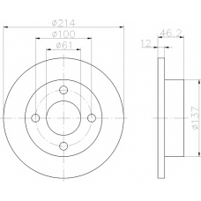 8DD 355 102-931 HELLA PAGID Тормозной диск