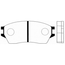 J PA-421AF JAPANPARTS Комплект тормозных колодок, дисковый тормоз