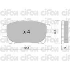 822-615-0 CIFAM Комплект тормозных колодок, дисковый тормоз