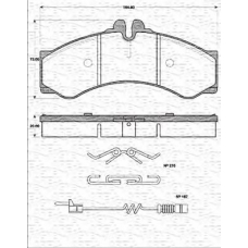 363702161200 MAGNETI MARELLI Комплект тормозных колодок, дисковый тормоз