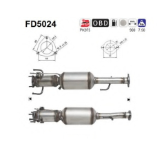 FD5024 AS Сажевый / частичный фильтр, система выхлопа ОГ