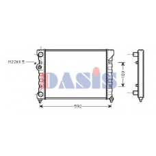 040770N AKS DASIS Радиатор, охлаждение двигателя