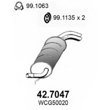42.7047 ASSO Глушитель выхлопных газов конечный