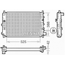 DRM10026 DENSO Радиатор, охлаждение двигателя