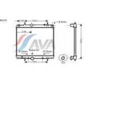 PE2276 AVA Радиатор, охлаждение двигателя